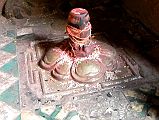 Kathmandu Patan Golden Temple 04 Shiva Lingam In Entrance Doorway 